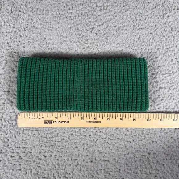 Coach Logo Ear Warmer Headband Womens One Size Green Knit Winter - Picture 5 of 5